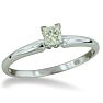 Cheap Engagement Rings, 1/3 Carat Princess Diamond Solitaire Engagement Ring in 14K White Gold Image-2