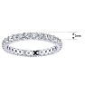 1 Carat Round Moissanite Eternity Ring In 14 Karat White Gold, Ring Size 9.5 Image-4