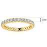 1 Carat Round Moissanite Eternity Ring In 14 Karat Yellow Gold, Ring Size 5.5 Image-4