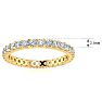 1 Carat Round Moissanite Eternity Ring In 14 Karat Yellow Gold, Ring Size 9 Image-4