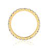 1 Carat Round Diamond Eternity Ring In 14 Karat Yellow Gold, Ring Size 4.5 Image-3
