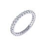 1 Carat Round Diamond Eternity Ring In 14 Karat White Gold, Ring Size 7 Image-2