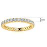 1 Carat Round Diamond Eternity Ring In 14 Karat Yellow Gold, Ring Size 9.5 Image-4