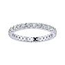 1 Carat Round Diamond Eternity Ring In Platinum, Ring Size 4.5 Image-1