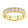 1 Carat Round Diamond Milgrain Eternity Ring In 14 Karat Yellow Gold, Ring Size 7 Image-1