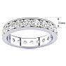 1 Carat Round Diamond Milgrain Eternity Ring In 14 Karat White Gold, Ring Size 5.5 Image-4