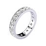 1 Carat Round Diamond Milgrain Eternity Ring In 14 Karat White Gold, Ring Size 7 Image-2