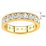 1 Carat Round Diamond Milgrain Eternity Ring In 14 Karat Yellow Gold, Ring Size 4.5 Image-4