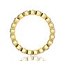 1.60 Carat Round Moissanite Bezel Set Eternity Ring In 14 Karat Yellow Gold, Ring Size 9.5 Image-3