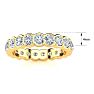 1.60 Carat Round Moissanite Bezel Set Eternity Ring In 14 Karat Yellow Gold, Ring Size 9.5 Image-4