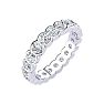 1 1/2 Carat Round Diamond Bezel Set Eternity Ring In 14 Karat White Gold, Ring Size 7 Image-2