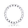 1 1/2 Carat Round Diamond Bezel Set Eternity Ring In 14 Karat White Gold, Ring Size 7 Image-3