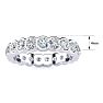 1.60 Carat Round Diamond Bezel Set Eternity Ring In 14 Karat White Gold, Ring Size 8 Image-4