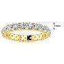 2 Carat Round Moissanite Eternity Ring In 14 Karat Yellow Gold, Ring Size 8.5 Image-4