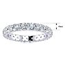 2 Carat Round Moissanite Eternity Ring In Platinum, Ring Size 5.5 Image-4
