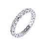 2 Carat Round Moissanite Eternity Ring In Platinum, Ring Size 9.5 Image-2