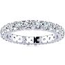 2 Carat Round Diamond Eternity Ring In 14 Karat White Gold, Ring Size 6.5 Image-1