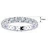 2 Carat Round Diamond Eternity Ring In Platinum, Ring Size 7 Image-4
