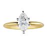 Cheap Engagement Rings, 1/3 Carat Marquise Diamond Solitaire Ring In 14K Yellow Gold Image-1