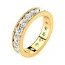 1 3/4 Carat Round Moissanite Milgrain Eternity Ring In 14 Karat Yellow Gold, Ring Size 4.5 Image-2