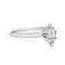 Cheap Engagement Rings, 1/2 Carat Marquise Diamond Solitaire Ring in 14K White Gold Image-2