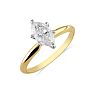 Cheap Engagement Rings, 1/2 Carat Marquise Diamond Solitaire Ring In 14K Yellow Gold Image-2