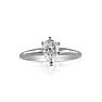 Cheap Engagement Rings, 1/2ct Pear Diamond Solitaire Ring in 14k White Gold. Bargain! Image-1