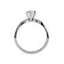 Cheap Engagement Rings, 1/2ct Pear Diamond Solitaire Ring in 14k White Gold. Bargain! Image-3