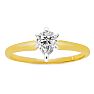 Cheap Engagement Rings, 1/2 Carat Pear Shape Diamond Solitaire Ring in 14K Yellow Gold