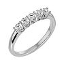 1/2 Carat Five Diamond Wedding Band In White Gold Image-2