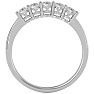 1/2 Carat Five Diamond Wedding Band In White Gold Image-3