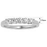 1/2 Carat Five Diamond Wedding Band In White Gold Image-5