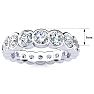 2 Carat Round Diamond Bezel Set Eternity Ring In 14 Karat White Gold, Ring Size 7 Image-4