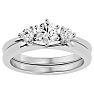 1/2 Carat Diamond Solitaire Ring With 1/5 Carat Enhancer In 14 Karat White Gold Image-1