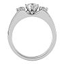 1/2 Carat Diamond Solitaire Ring With 1/5 Carat Enhancer In 14 Karat White Gold Image-3