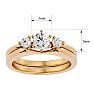 1/2 Carat Diamond Solitaire Ring With 1/5 Carat Enhancer In 14 Karat Yellow Gold Image-5
