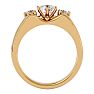 1/2 Carat Diamond Solitaire Ring With 1/5 Carat Enhancer In 14 Karat Yellow Gold Image-3