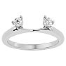 1/5 Carat Moissanite Ring Enhancer For 3/4 Carat Solitaire In 14 Karat White Gold Image-1