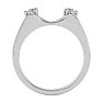 1/5 Carat Moissanite Ring Enhancer For 3/4 Carat Solitaire In 14 Karat White Gold Image-3