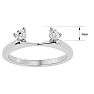 1/5 Carat Moissanite Ring Enhancer For 3/4 Carat Solitaire In 14 Karat White Gold Image-5