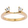1/5 Carat Moissanite Ring Enhancer For 3/4 Carat Solitaire In 14 Karat Yellow Gold Image-1