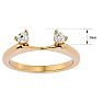 1/5 Carat Moissanite Ring Enhancer For 3/4 Carat Solitaire In 14 Karat Yellow Gold Image-5