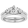 3/4 Carat Diamond Solitaire Ring With 1/5 Carat Enhancer In 14 Karat White Gold Image-1