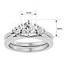 3/4 Carat Diamond Solitaire Ring With 1/5 Carat Enhancer In 14 Karat White Gold Image-5