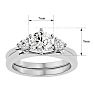 1 Carat Moissanite Solitaire Ring With 1/5 Carat Enhancer In 14 Karat White Gold Image-5