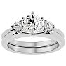 1 Carat Diamond Solitaire Ring With 1/5 Carat Enhancer In 14 Karat White Gold Image-1