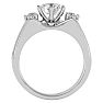1 Carat Diamond Solitaire Ring With 1/5 Carat Enhancer In 14 Karat White Gold Image-3