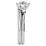 1 Carat Diamond Solitaire Ring With 1/5 Carat Enhancer In 14 Karat White Gold Image-4