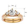 1 Carat Diamond Solitaire Ring With 1/5 Carat Enhancer In 14 Karat Yellow Gold Image-5