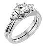 1 Carat Diamond Solitaire Ring With 1/5 Carat Enhancer In 14 Karat White Gold Image-2